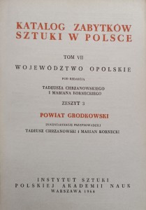 Katalog Zabytków Sztuki Powiat grodkowski Województwo opolskie