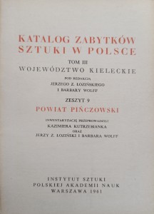 Katalog Zabytków Sztuki Powiat pińczowski Województwo kieleckie