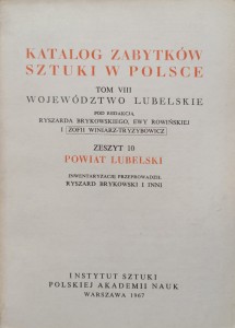 Katalog Zabytków Sztuki Powiat lubelski Województwo lubelskie