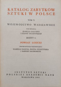 Katalog Zabytków Sztuki Powiat łosicki Województwo warszawskie