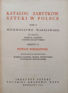 Katalog Zabytków Sztuki Powiat sokołowski Województwo warszawskie