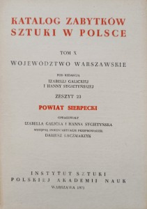 Katalog Zabytków Sztuki Powiat sierpecki Województwo warszawskie
