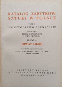 Katalog Zabytków Sztuki Powiat kaliski Województwo poznańskie