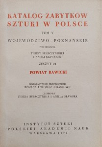 Katalog Zabytków Sztuki Powiat rawicki Województwo poznańskie