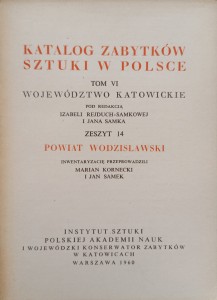 Katalog Zabytków Sztuki Powiat wodzisławski Województwo katowickie