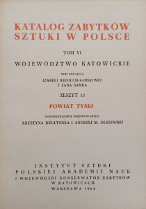 Katalog Zabytków Sztuki Powiat tyski Województwo katowickie