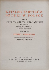 Katalog Zabytków Sztuki Powiat wrzesiński Województwo poznańskie