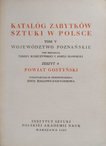 Katalog Zabytków Sztuki Powiat gostyński Województwo poznańskie