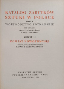 Katalog Zabytków Sztuki Powiat nowotomyski Województwo poznańskie