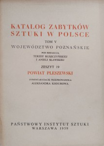 Katalog Zabytków Sztuki Powiat pleszewski Województwo poznańskie