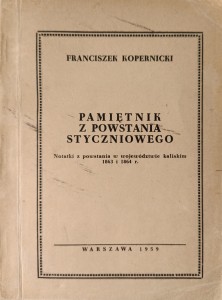 Franciszek Kopernicki, Pamiętnik z Powstania Styczniowego