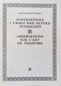 Jean le Rond d'Alembert, Postrzeżenia i uwagi nad sztuką tłumaczeń