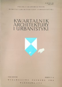 Kwartalnik Architektury i Urbanistyki 1994 Zeszyt 3-4