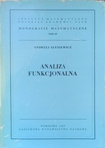 Andrzej Alexiewicz, Analiza funkcjonalna