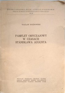 Wacław Woźnowski, Pamflet obyczajowy w czasach Stanisława Augusta