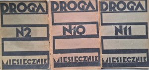 Miesięcznik Droga 1928-1929 3 numery