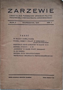 Kwartalnik Zarzewie 1931 Nr 1