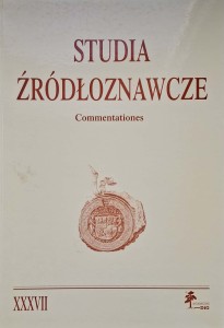 Studia źródłoznawcze XXXVII 2000