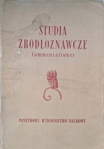 Studia źródłoznawcze VI 1961