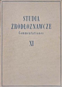 Studia źródłoznawcze XI 1966