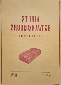 Studia źródłoznawcze XXVIII 1983