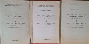 Weronika Kubicka, Języki bałtyckie Bibliografia 1-3