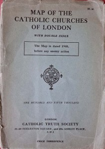 Mapa kościołów katolickich Londynu 1940
