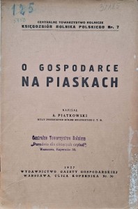 Piątkowski, O gospodarce na piaskach