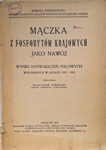 Władysław Vorbrodt, Mączka z fosforytów krajowych jako nawóz