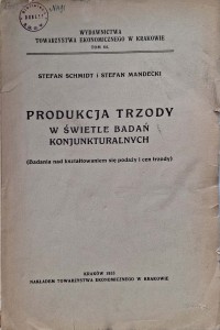 Stefan Schmidt, Produkcja trzody w świetle badań konjunkturalnych