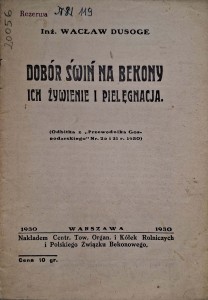 Wacław Dusoge, Dobór świń na bekony