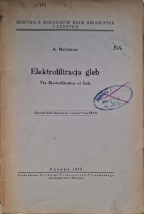 Maksimow, Elektrofiltracja gleb