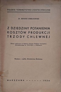 Henryk Romanowski, Z dziedziny potanienia kosztów produkcji trzody chlewnej