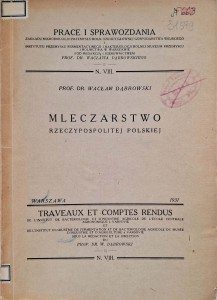 Wacław Dąbrowski, Mleczarstwo Rzeczypospolitej Polskiej