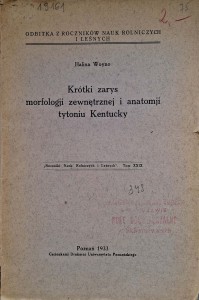 Halina Woyno, Krótki zarys morfologii zewnętrznej i anatomji tytoniu Kentucky