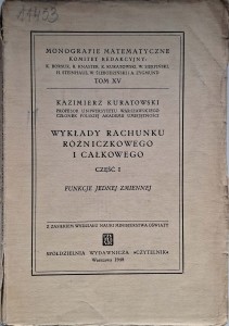 Kazimierz Kuratowski, Wykłady rachunku różniczkowego i całkowego część 1