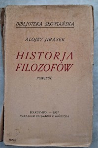 Alojzy Jirasek, Historja filozofów