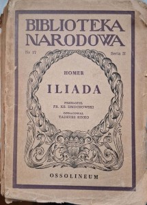 Homer Iliada Biblioteka Narodowa 1954