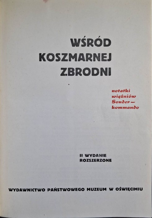 wśród koszmarnej zbrodni Sonderkommando.jpg