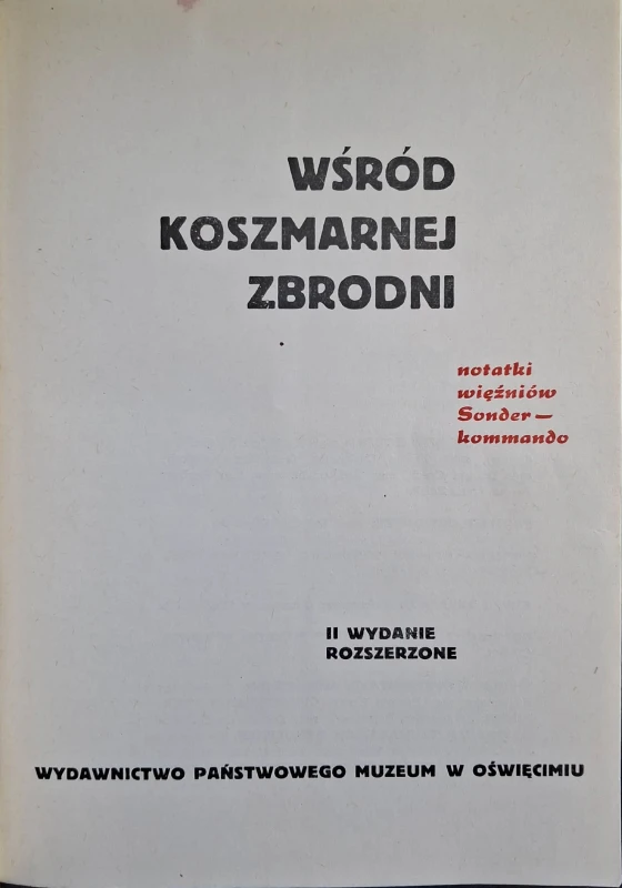 wśród koszmarnej zbrodni Sonderkommando.jpg