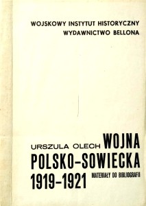 Urszula Olech, Wojna polsko- sowiecka 1919- 1921 Materiały do bibliografii