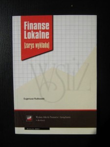 Eugeniusz Ruśkowski, Finanse lokalne Zarys wykładu