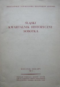 Sląski Kwartalnik Historyczny Sobótka Nr 2 1977