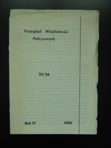 Przegląd Wiadomości Politycznych 25/26 1989