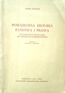 Karol Koranyi, Powszechna Historia Państwa i Prawa