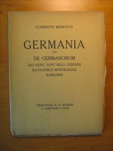 Clementis Boncovii, Germania sive de Germanorum