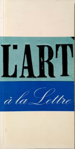 L'Art a la Lettre Sztuka Listy Katalog