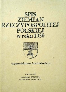 Spis ziemian Rzeczypospolitej Polskiej w roku 1930 białostockie