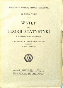 G. Udny Yule, Wstęp do teorji statystyki