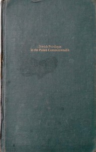 Jacob Goldberg, Jewish Privileges in the Polish Commonwealth
